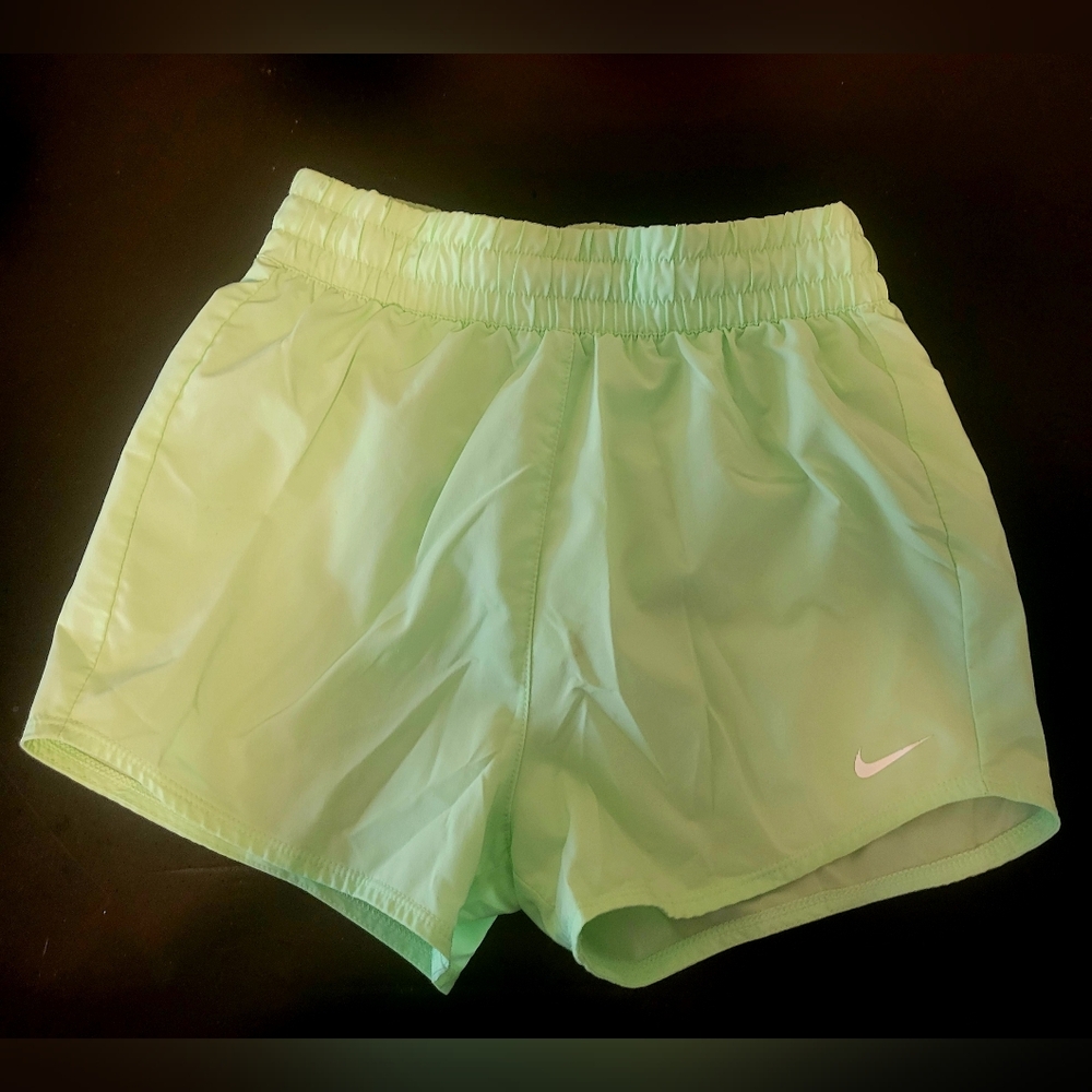 Nike Girl's Light Green Athletic Shorts